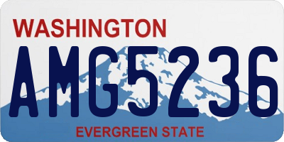 WA license plate AMG5236