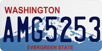 WA license plate AMG5253