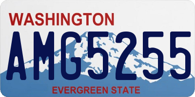 WA license plate AMG5255