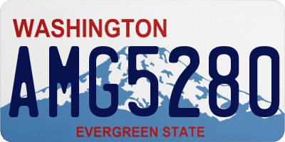 WA license plate AMG5280