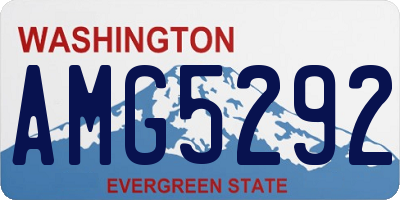 WA license plate AMG5292