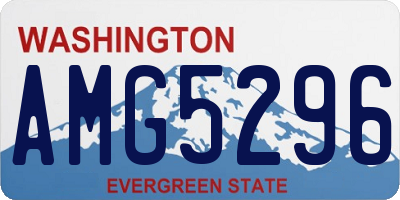 WA license plate AMG5296