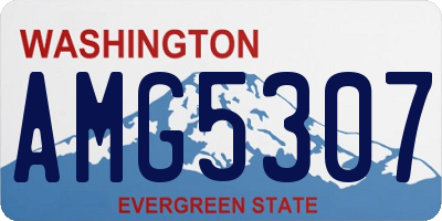 WA license plate AMG5307