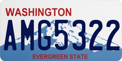 WA license plate AMG5322