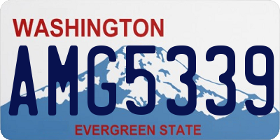 WA license plate AMG5339