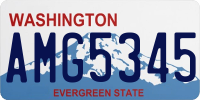 WA license plate AMG5345