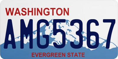 WA license plate AMG5367