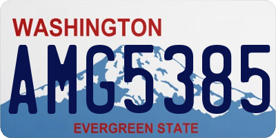 WA license plate AMG5385