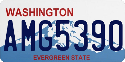 WA license plate AMG5390