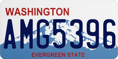 WA license plate AMG5396