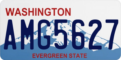 WA license plate AMG5627