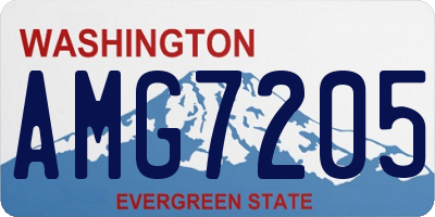 WA license plate AMG7205