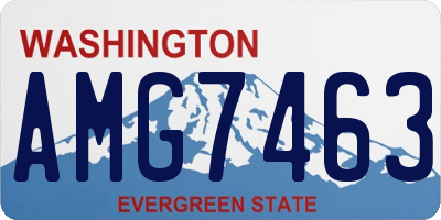 WA license plate AMG7463