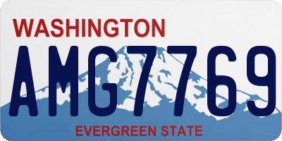 WA license plate AMG7769