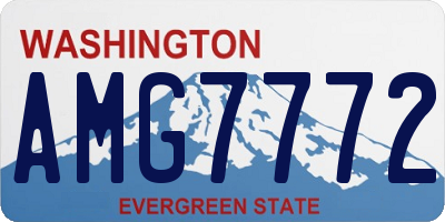 WA license plate AMG7772