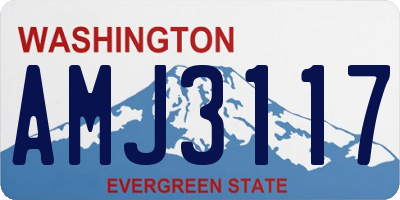 WA license plate AMJ3117