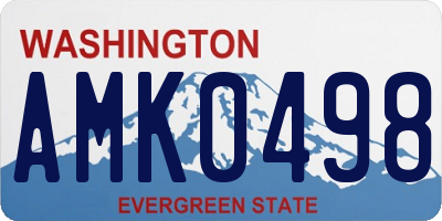 WA license plate AMK0498