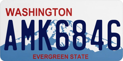 WA license plate AMK6846