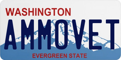 WA license plate AMMOVET