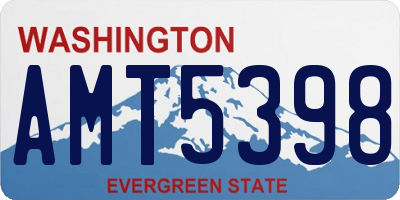 WA license plate AMT5398