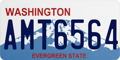 WA license plate AMT6564