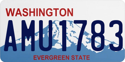 WA license plate AMU1783