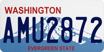 WA license plate AMU2872