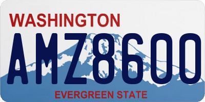 WA license plate AMZ8600