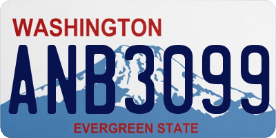 WA license plate ANB3099