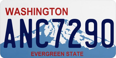 WA license plate ANC7290