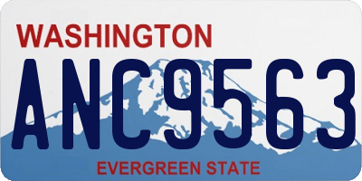 WA license plate ANC9563