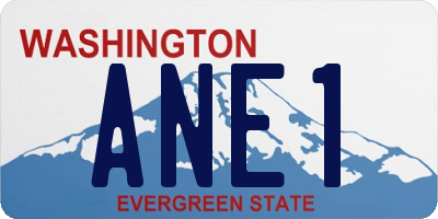 WA license plate ANE1