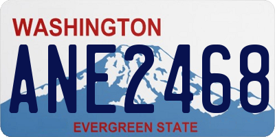 WA license plate ANE2468