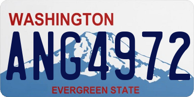 WA license plate ANG4972