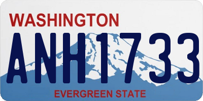 WA license plate ANH1733