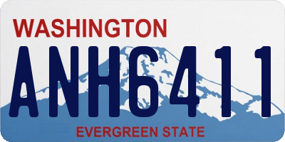 WA license plate ANH6411