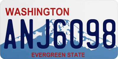 WA license plate ANJ6098