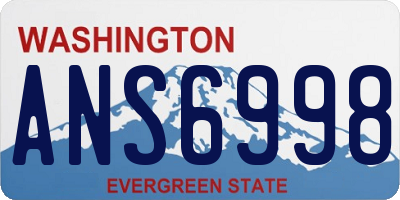 WA license plate ANS6998