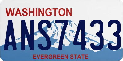WA license plate ANS7433