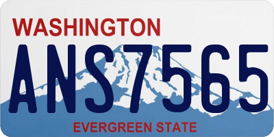 WA license plate ANS7565