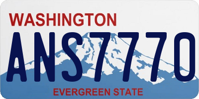 WA license plate ANS7770