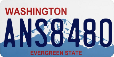 WA license plate ANS8480