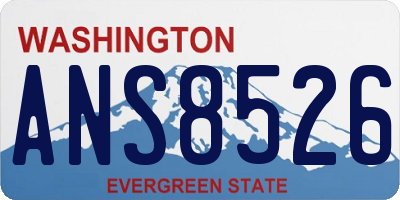 WA license plate ANS8526