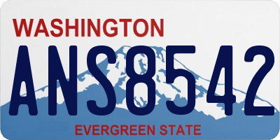 WA license plate ANS8542