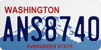 WA license plate ANS8740