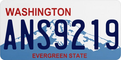 WA license plate ANS9219