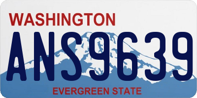 WA license plate ANS9639