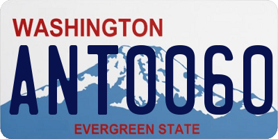 WA license plate ANT0060