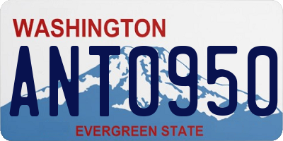 WA license plate ANT0950
