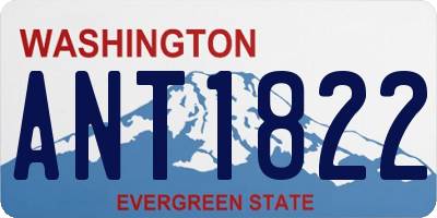 WA license plate ANT1822